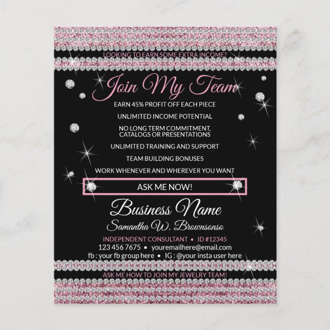 Join my Team Jewelry Bling Flyer (Vorne)