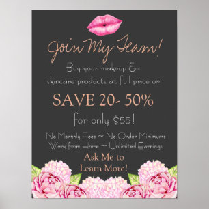 Join My Team - Lipsense Display Sign Poster