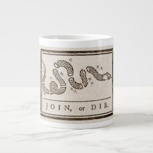 Join oder Die Rattlesnake: Cartoon Benjamin Frankl Jumbo-Tasse