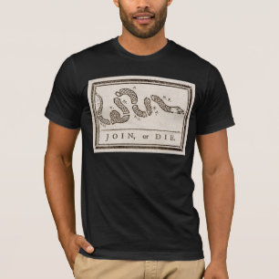 Join or Die Klapperschlange: Cartoon Benjamin Fran T-Shirt