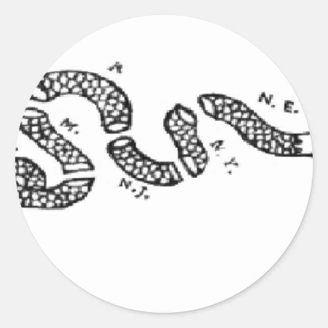 Join or Die Snake Runder Aufkleber (Vorderseite)