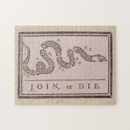 Join or Die von Benjamin Franklin Puzzle