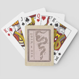 Join or Die von Benjamin Franklin Spielkarten