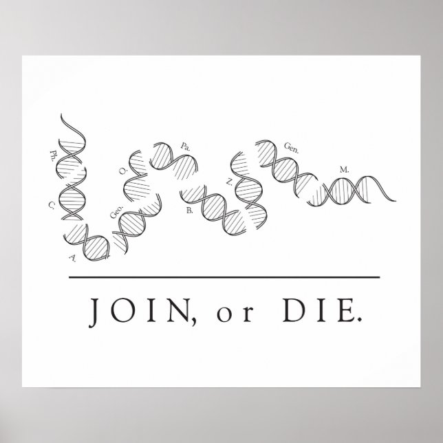 Join or Die - Wissenschaftsposter Poster (Vorne)