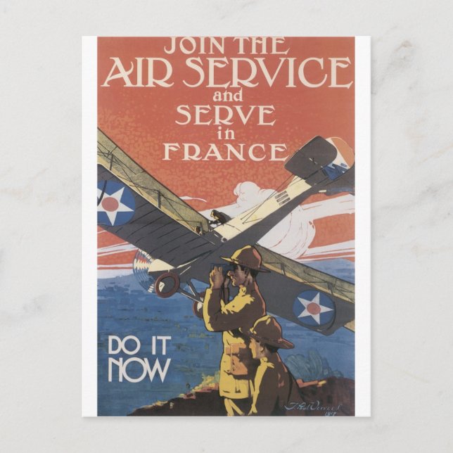 "Join the Air Service" um 1917 Postkarte (Vorderseite)