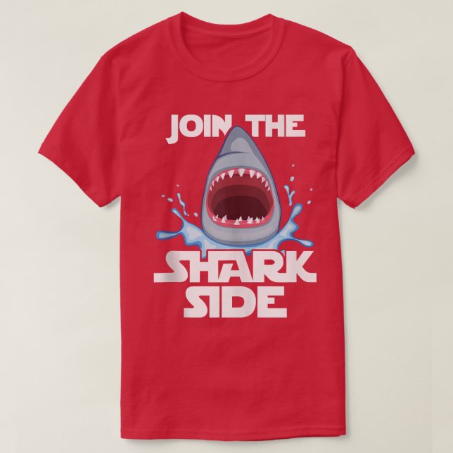 Join The Shark Side Funny Shark Lover464 T-Shirt (Design vorne)