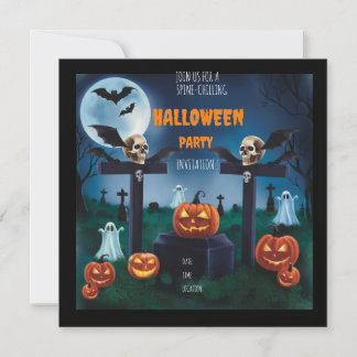 "Join the Spooky Night Friedhof Halloween-Party" Einladung