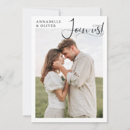 Join Us | Elegantes Foto Hochzeit Einladung