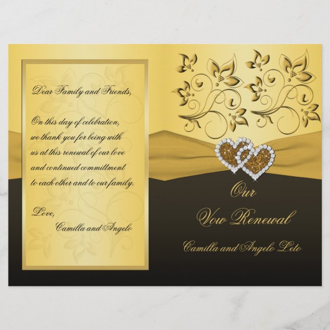 Joined Hearts Wedding Vow Renewal Programm (Vorderseite)
