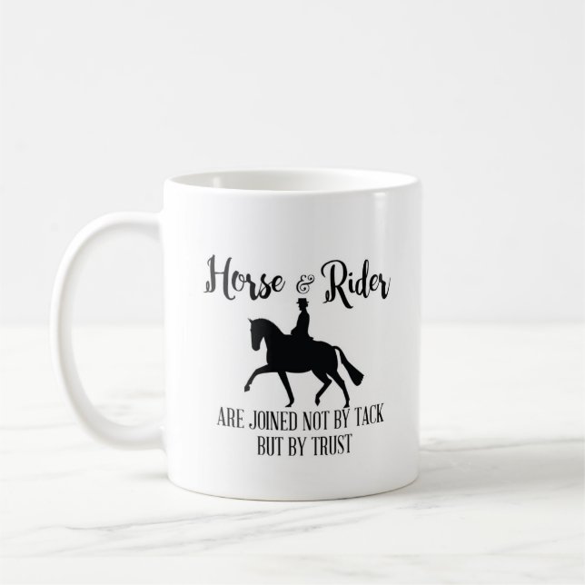 Joined not by tack but trust, horse coffee Mug Kaffeetasse (Links)
