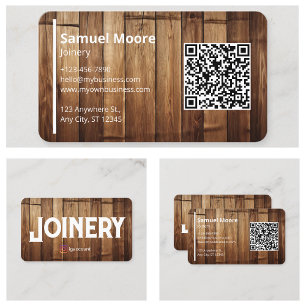 Joinery Vorlagen Design Holzarbeiter Visitenkarte