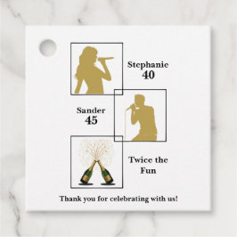 Joint Birthday Double the Fun White Gold Geschenkanhänger