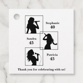 Joint Birthday Triple the Fun Minimalist Black Geschenkanhänger