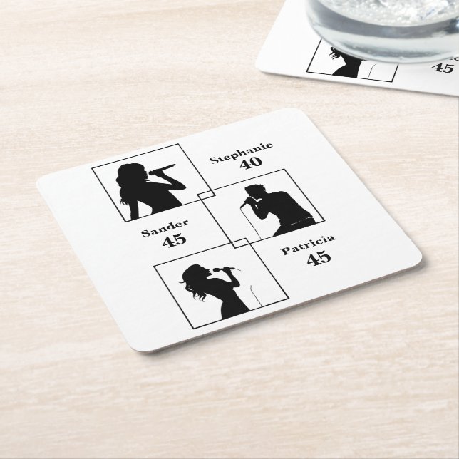 Joint Birthday Triple the Fun Minimalist Black Rechteckiger Pappuntersetzer (angewinkelt)