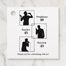 Joint Birthday Triple the Fun Minimalist White Geschenkanhänger