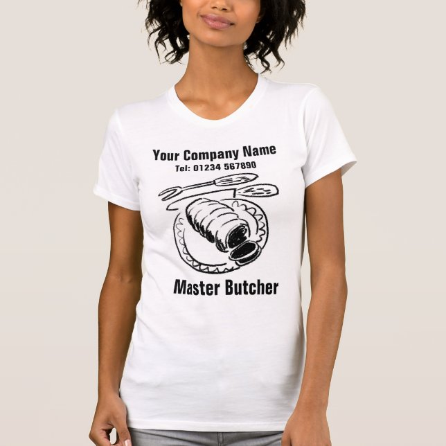Joint of Beef Illustration. Butcher T-Shirt (Vorderseite)