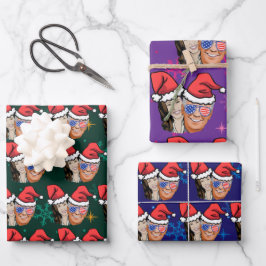 Jojo biden und kamala harris Weihnachtsmannmütze Geschenkpapier Set