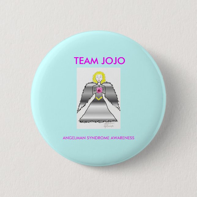 jojos Engel, TEAM JOJO, ANGELMAN SYNDROM BEWUSST… Button (Vorderseite)