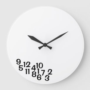 Joke Clocks Jumbled Numbers Joke Clock Große Wanduhr