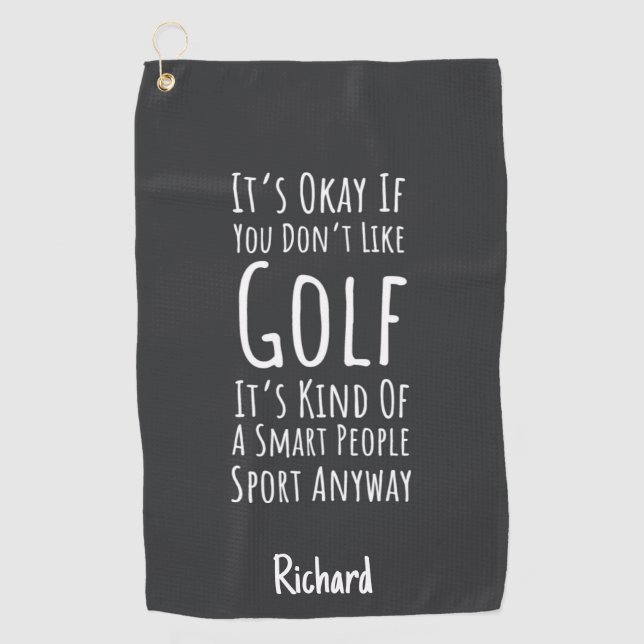 Joke Golf Gifts Funny Humorous Novelty Gag Golfer Golfhandtuch (Vorderseite)
