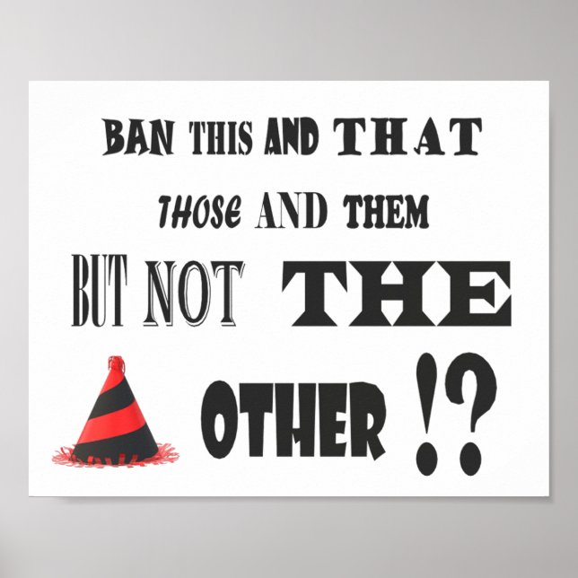 JOKE POSTER TYOE ROT UND SCHWARZ MIT WORTEN (Vorne)