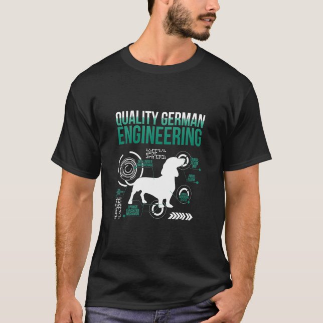 Joke Sarcastic Deutsche Dackel T-Shirt (Vorderseite)