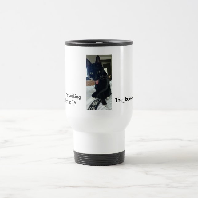 Joke Tasse Katze mit rostfreier Zunge (Mittel)