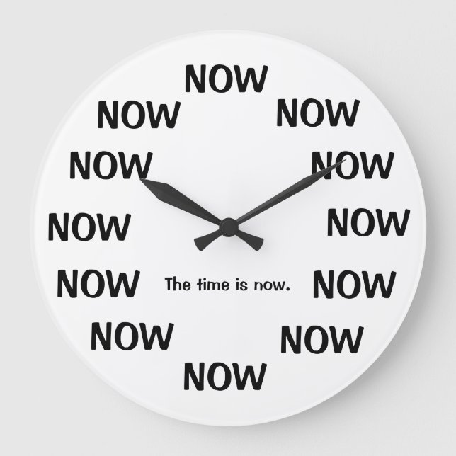 Joke Uhren die Zeit ist jetzt Joke Clock (Vorderseite)