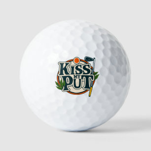 Joke Zitat über einen Golfer "Kiss my put" Golfball