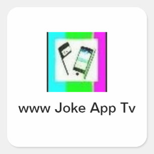 jokeAppTv Quadratischer Aufkleber