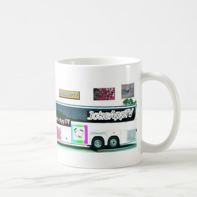 JokeAppTv Tourbus Tasse (Rechts)
