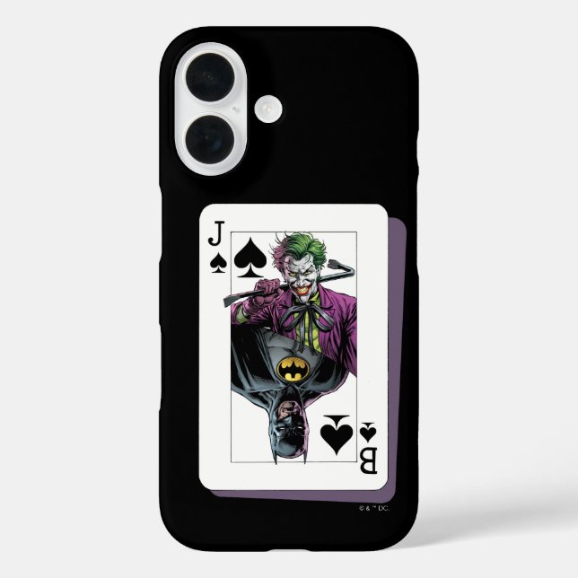 Joker and Batman Spade Playing Card Illustration Case-Mate iPhone Hülle (Rückseite)
