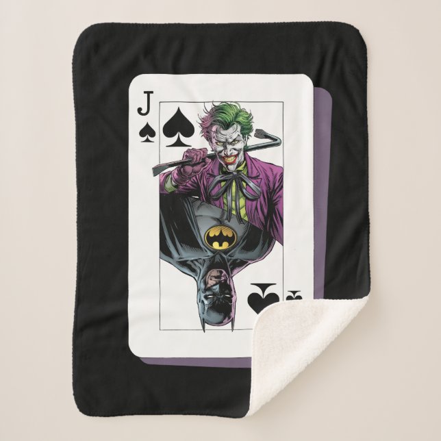 Joker and Batman Spade Playing Card Illustration Sherpadecke (Vorderseite)