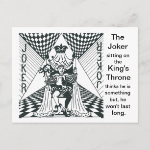 Joker auf King's Throne - Postkarte