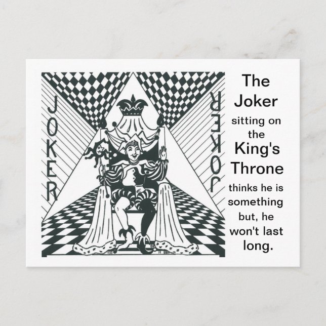 Joker auf King's Throne - Postkarte (Vorderseite)