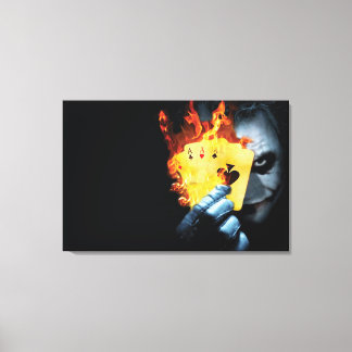 Joker Cartoon Premium Wrapped Canvas (Glanz) Leinwanddruck
