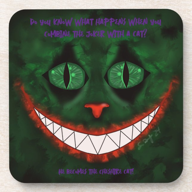 Joker Cheshire Untersetzer (Vorderseite)