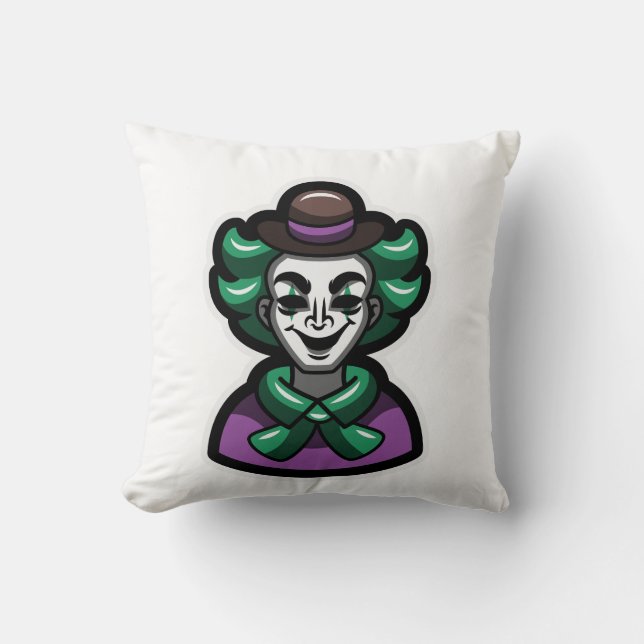 Joker Clown Art Decorative Pillow Kissen (Vorderseite)