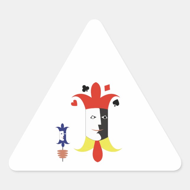 Joker Dreieckiger Aufkleber (Vorderseite)