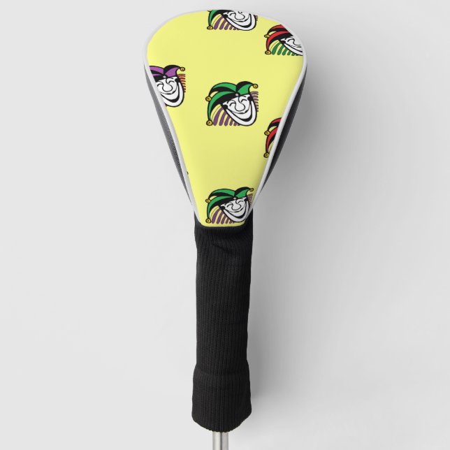 Joker farbige Hüte gelb Golf Headcover (Vorderseite)