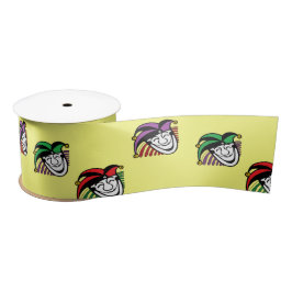 Joker farbige Hüte gelb Satinband