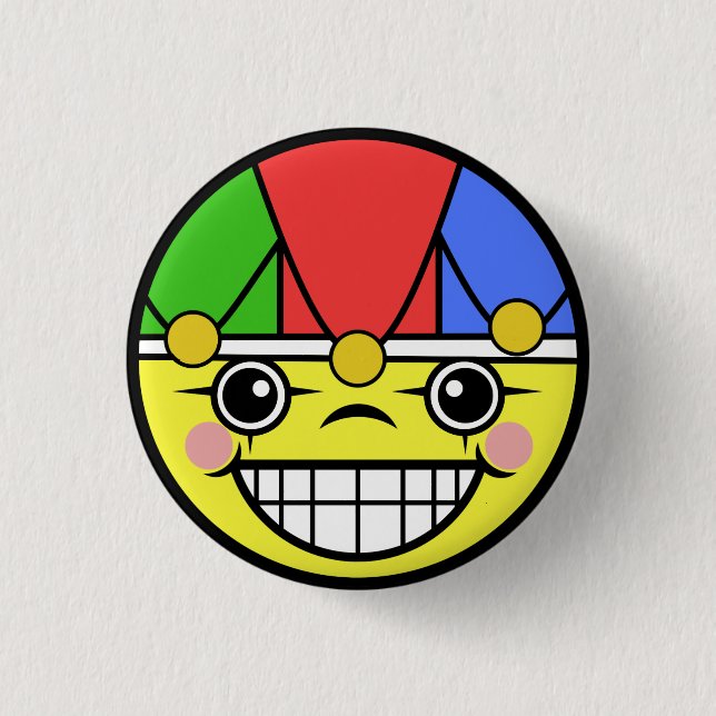 Joker-Gesicht Button (Vorderseite)