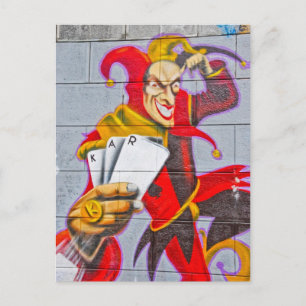 Joker Graffiti Postkarte