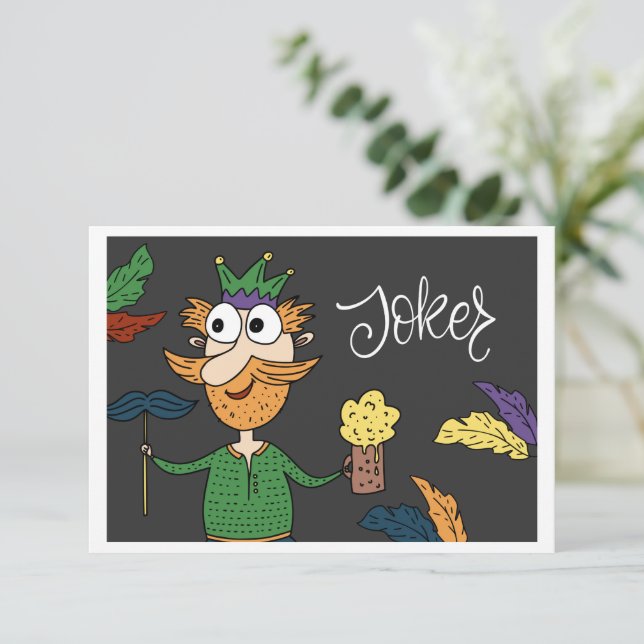 Joker-Karte Karte (Stehend Vorderseite)