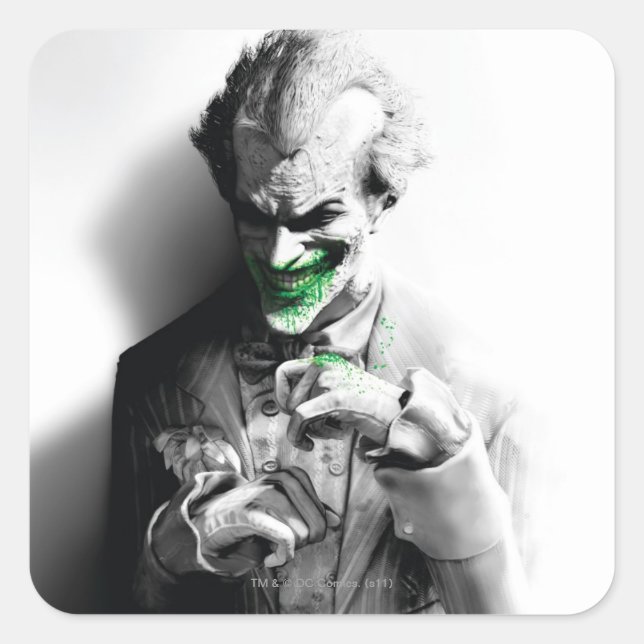 Joker Kunst Quadratischer Aufkleber (Vorderseite)