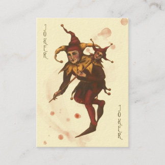 Joker mit Blutfarben, die die Karte anrufen
