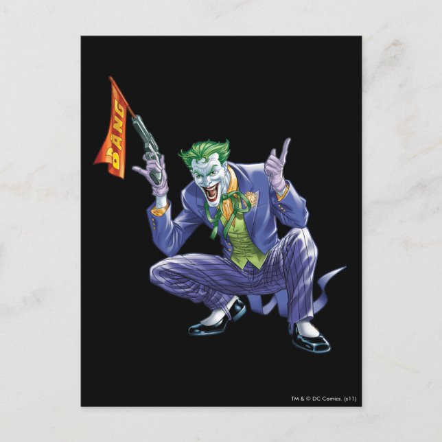 Joker mit Fake Postkarte (Vorderseite)