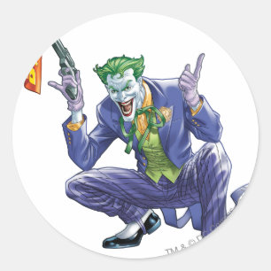 Joker mit Fake Runder Aufkleber