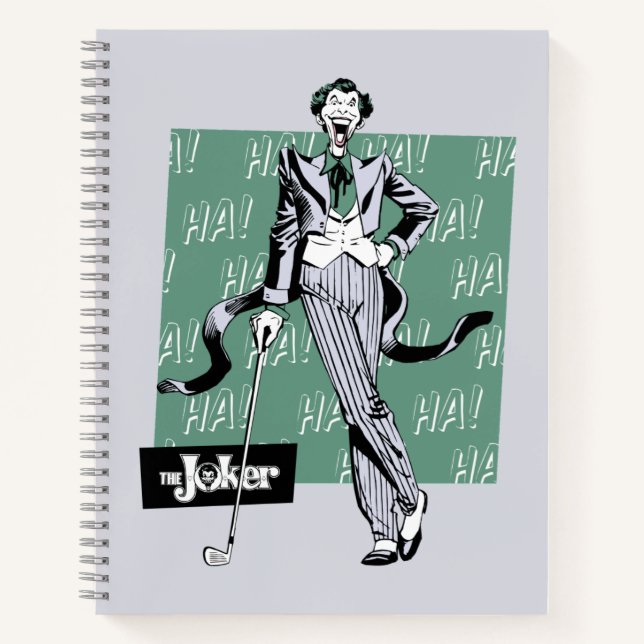 Joker mit Golfclub Notizbuch (Vorderseite)