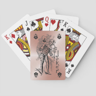Joker mit Rosen-Gold-Klassik-Spielkarten Spielkarten